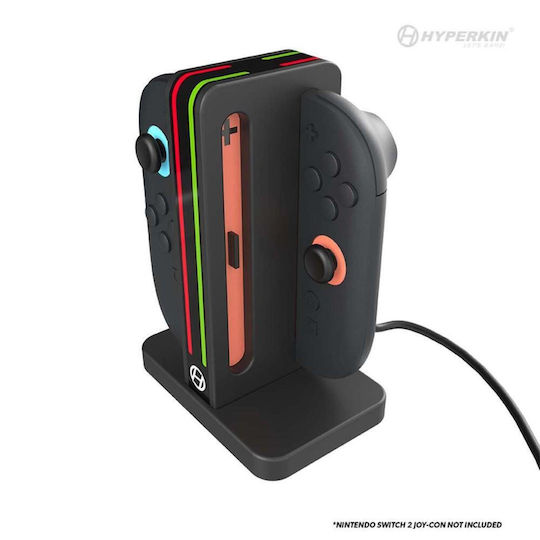 Hyperkin Βάση Φόρτισης για 2 χειριστήρια Switch 2 Διάφανο M07718