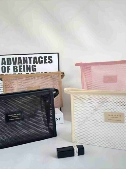Jetbags Rz11136-49 Νεσεσέρ Ταξιδιού Makeup Organizer Mesh Cosmetic Bag Ροζ 26x26x16cm