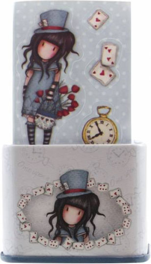 Santoro Stickers The Hatter Trinket Tin with Roll for Children 3+ Years