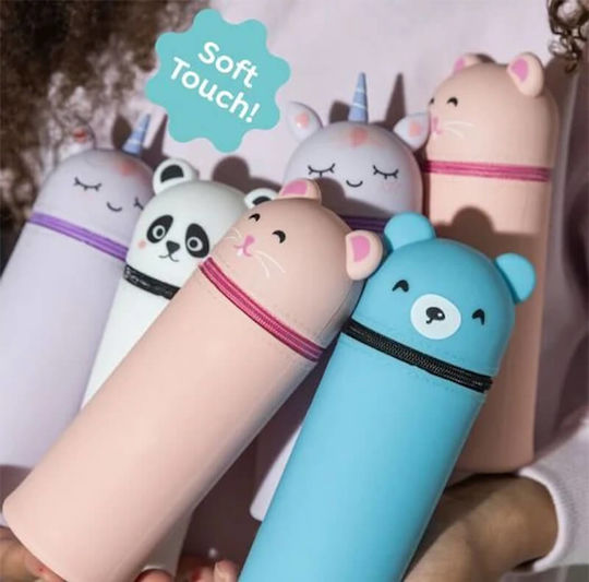 Silicone Pencil Case 16.7x6.5/21x6.5cm Bear Mr19382 Miquelrius