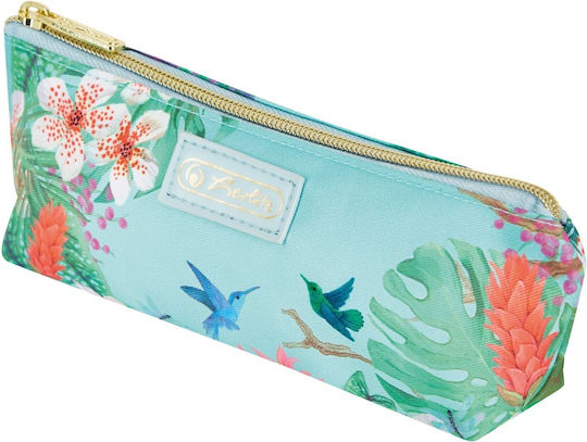 Herlitz Ladylike Butterflies Κασετίνα Βαρελάκι Μπεζ