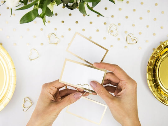 Table Place Cards Gold Frame 9.5x5.5cm 10pcs