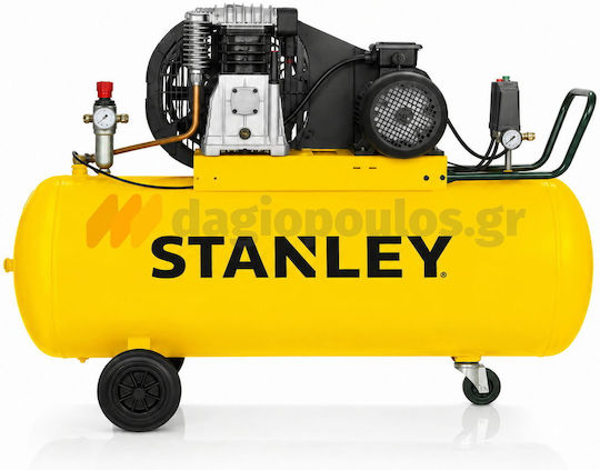 Stanley Einphasiger Luftkompressor 94dB mit Leistung 3hp und Luftkammer 200lt
