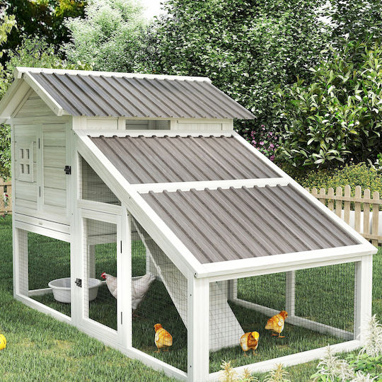 Outsunny Υλικό Περίφραξης Κήπου από Ατσάλι 129x45x45εκ. 12τμχ Γκρι