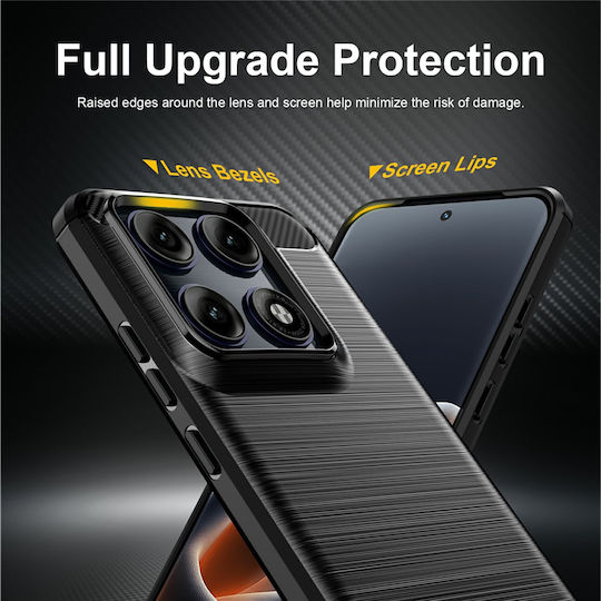 Techsuit Carbon Bumper Силиконов / Пластмасов Черен Motorola Edge 70 Pro