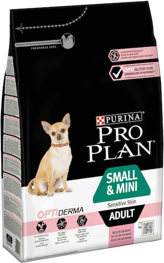 Pro Plan Sensitive Skin 3kg Hrană Uscată pentru Câini Adulţi de Rase Mici cu Somon