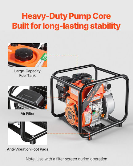 Vevor Βενζινοκίνητη Αντλία Επιφάνειας 7hp