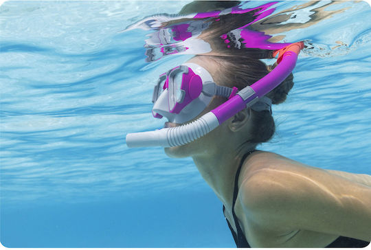 Sea Mask Silicone with Snorkel in Purple color