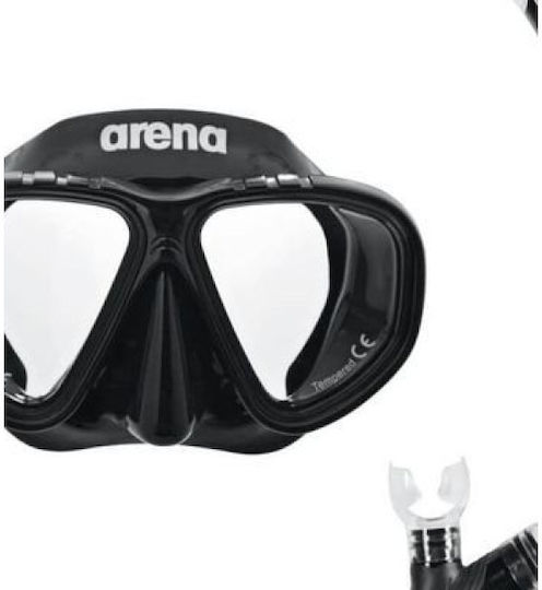 Arena Silicone Diving Mask with Snorkel Kids Black