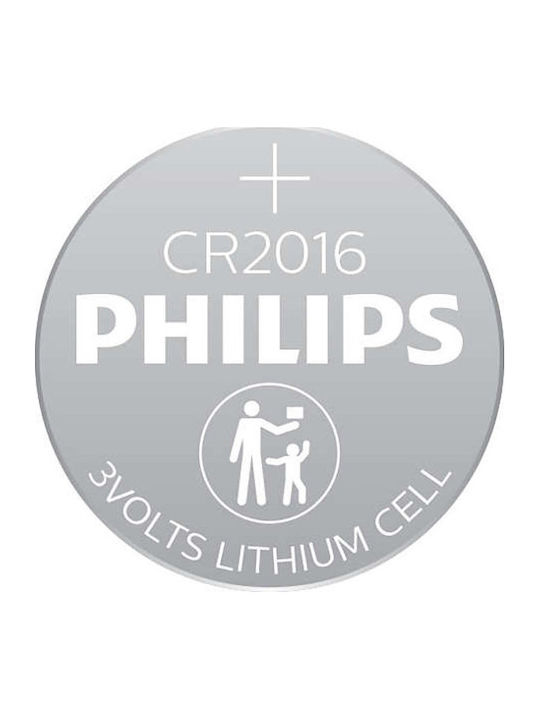 Philips Cr2016 Μπαταρία Λιθίου Ρολογιών CR2016 3V 1τμχ