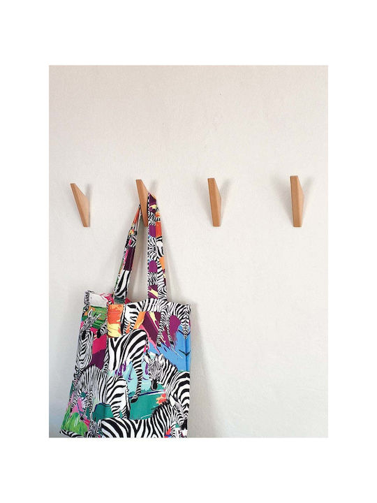 SteweHome Wooden Wall Hanger Pink 80x13x13cm 4 Pieces