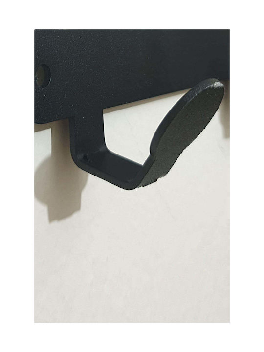SteweHome Metal Wall Hanger 5 Hooks Green 55x23x23cm