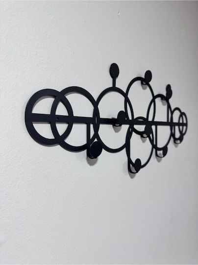 SteweHome Metall Wandhalterung Mit 11 Haken 55x23x23cm