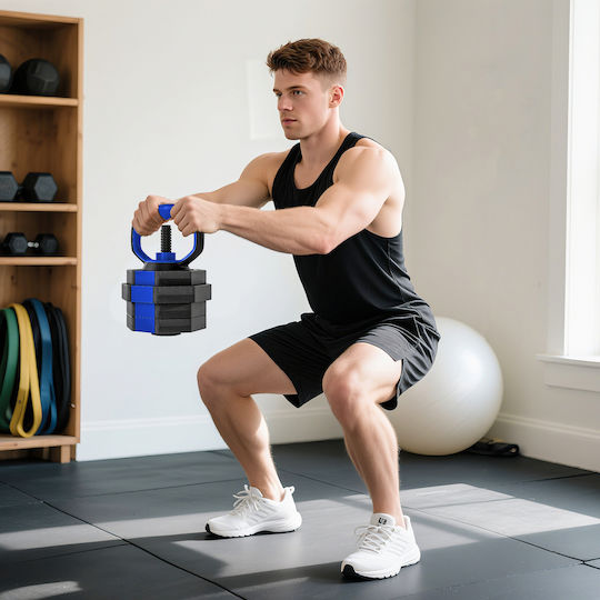 Sportnow Αλτήρες Σετ με Μπάρα Συνολικού Βάρους 20kg Ρυθμιζόμενοι με Βάση