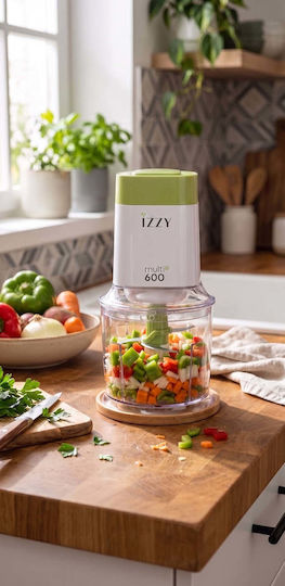Izzy Multi+ 600 Πολυκόπτης Multi 600W με Δοχείο 600ml Πράσινος