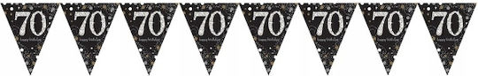 Banner Flags 70th Birthday Holographic Party 400cm
