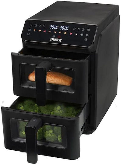 Princess Air Fryer με Wi-Fi & Διπλό Αποσπώμενο Κάδο 11.2lt Μαύρο 0118249001001