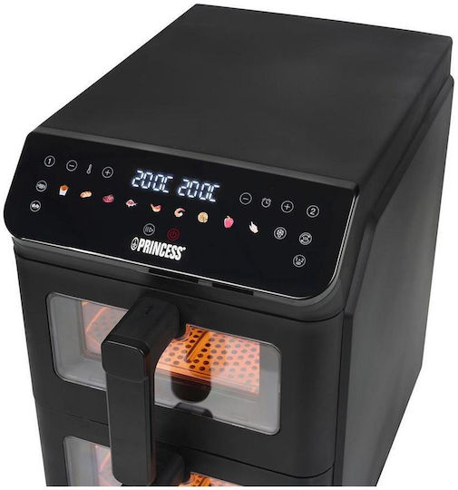 Princess Air Fryer με Wi-Fi & Διπλό Αποσπώμενο Κάδο 11.2lt Μαύρο 0118249001001