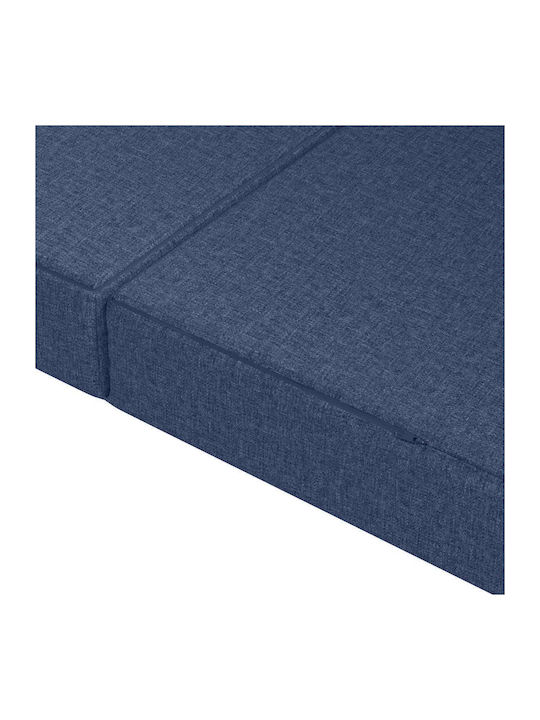 Πολυμορφικό Πουφ Κρεβάτι Μπλε 140x67x45cm