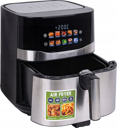 Sokany Heißluftfritteuse 10lt Schwarz SK-10095