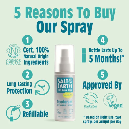 Salt of the Earth Unscented Αποσμητικό σε Spray