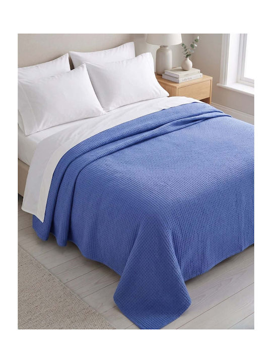 Olia Home Κουβέρτα Πικέ Υπέρδιπλη 250x255εκ. Μπλε