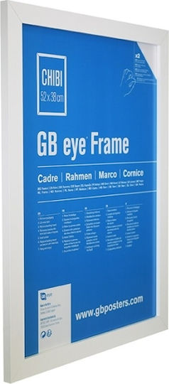 GB eye Рамка за снимки за стена с бяла дървена рамка 52x38