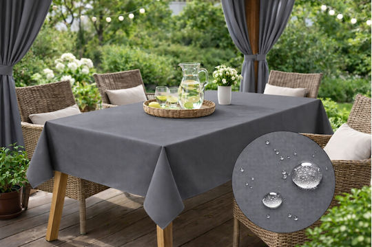 Now Art Stain Resistant Tablecloth Dark Gray 155x180cm