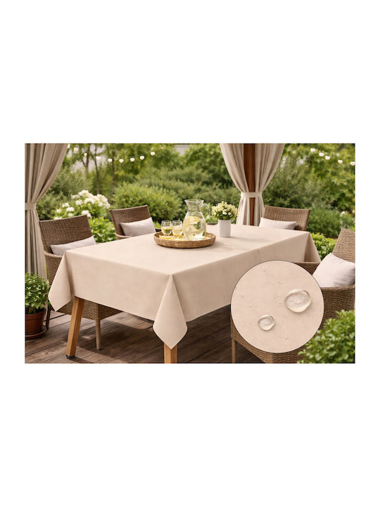 Now Art Stain Resistant Tablecloth Light Beige 155x220cm
