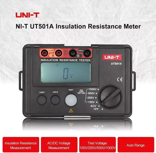 Uni-T UT500 Ψηφιακός Μετρητής Μόνωσης