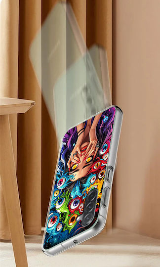 Husă Samsung Galaxy A36 A56 Foto Capac Spate Ochi Sticlă 9h