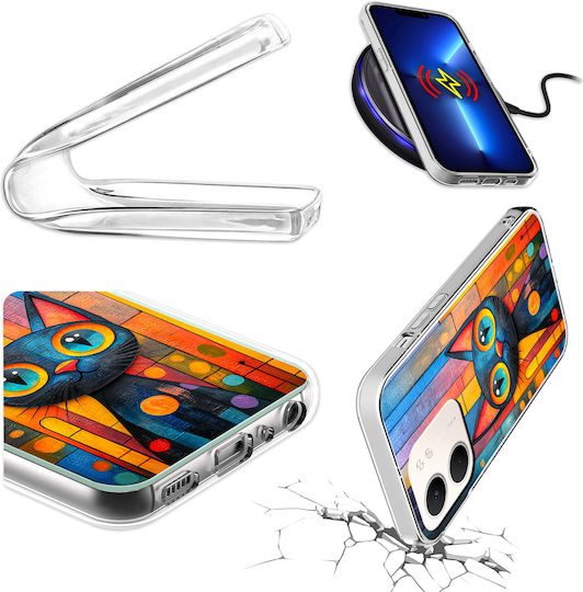 Case Oppo A5x Photo Case Back Cover Cat + 9h Glass