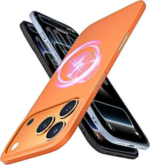 Husă Tip Case Pentru Iphone 17 Pro Back Compatibil Cu Magsafe Mat Portocaliu