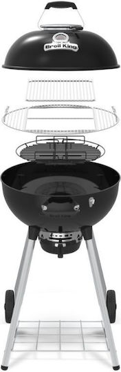 Broil King Rostfreier Stahl Holzkohlegrill Kessel mit einem Deckel und Thermometer 57x57cm