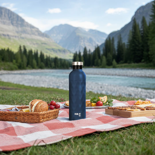 Nils Stainless Steel Thermos Bottle BPA Free 750ml Blue NILS CAMP