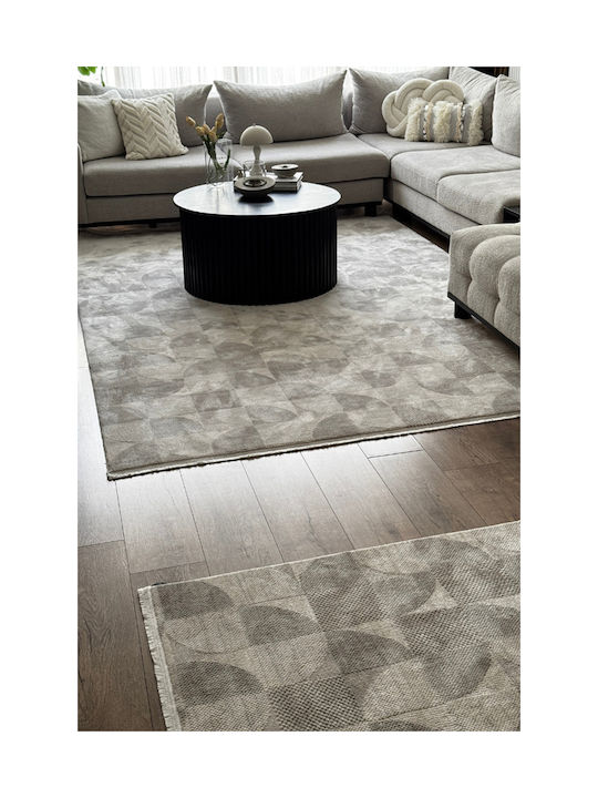 SteweHome Правоъгълен Сив Килим 100x300см