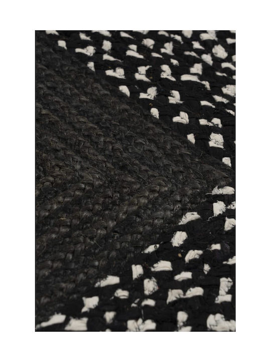 Mumbai Abr2211 Living Room Rug Rectangular Summer Wicker Black 120x180cm