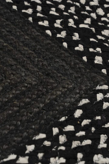 Mumbai Teppich Rechteckig Sommer Korbweide Schwarz 120x180cm