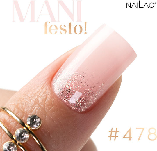NaiLac Ojă Pentru Unghii Cu Gel #478 Cu Sclipici 7ml