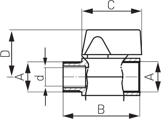 Mini Ball Valve F F 1-2"