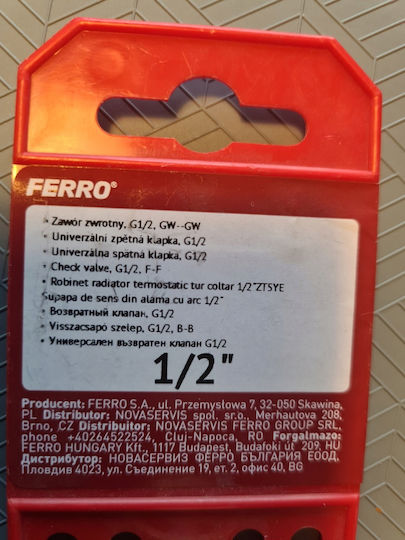 Supapă De Reținere 1-2"