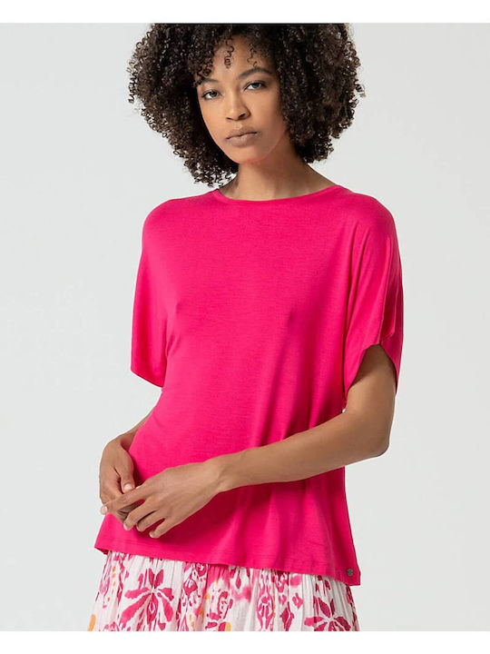 Bluza Damă Oversized Tricou Fuchsia