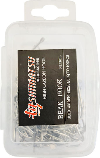 Shimatsu Bent Fishing Hooks 4310 Live Bait 100 Units Brown No2/0