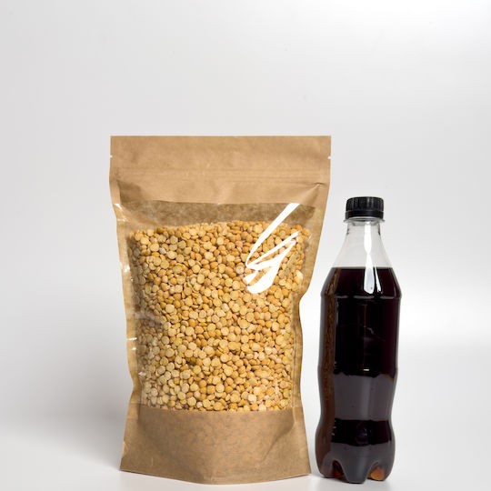 Papier Verpackungstaschen Doypack Eco Große Fenster 1000ml 25 Stück