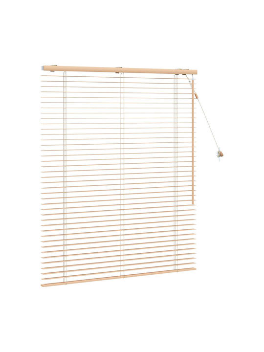 vidaXL Jalousie Sonnenschutz Hölzernes in Brauner Farbe P100xH130cm
