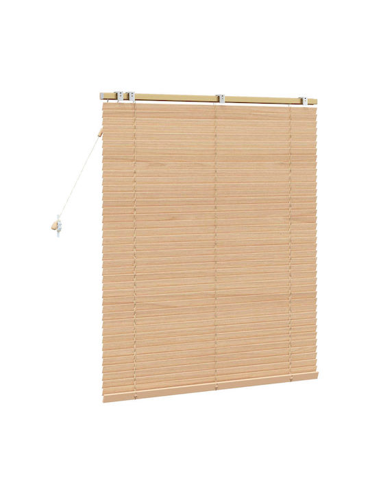 vidaXL Jalousie Sonnenschutz Hölzernes in Brauner Farbe P100xH130cm