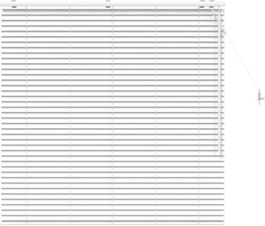 vidaXL Jalousie Sonnenschutz Hölzernes in Weißes Farbe P130xH130cm