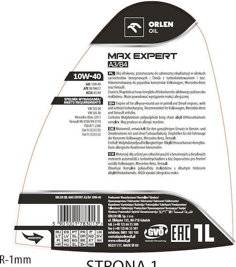 Orlen MaxExpert Ulei Auto Semisintetic 10W-40 1lt