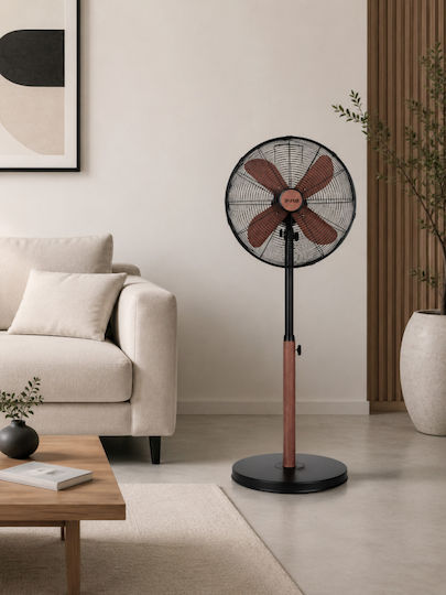Gruppe Ανεμιστήρας Ορθοστάτης 55W Black - Wood