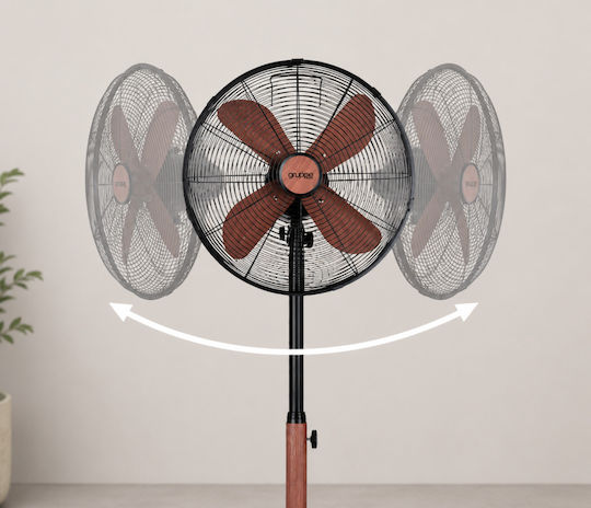 Gruppe Ανεμιστήρας Ορθοστάτης 55W Black - Wood